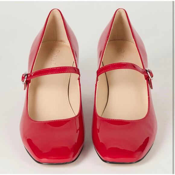 The Drop Women's Red Heeled Mary Janes - Picture 4 of 4